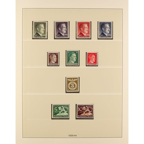 490 - GERMANY 1939-45 COMPLETE NEVER HINGED MINT COLLECTION in a hingeless Lindner album, incl. 1939 Motor... 