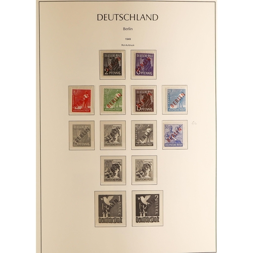 500 - GERMANY - BERLIN 1948-90 NEVER HINGED MINT COLLECTION in a Lighthouse hingeless album with slipcase,... 