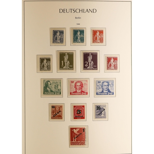 500 - GERMANY - BERLIN 1948-90 NEVER HINGED MINT COLLECTION in a Lighthouse hingeless album with slipcase,... 