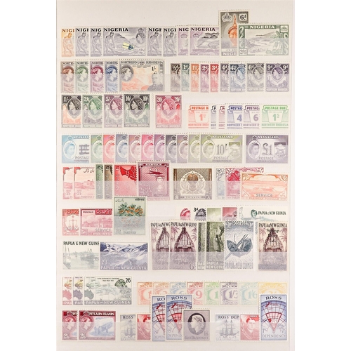 51 - COLLECTIONS & ACCUMULATIONS COMMONWEALTH - QEII NEVER HINGED OR FINE MINT COLLECTION incl. Aden 1953... 