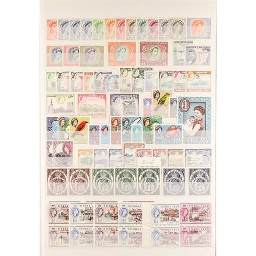 51 - COLLECTIONS & ACCUMULATIONS COMMONWEALTH - QEII NEVER HINGED OR FINE MINT COLLECTION incl. Aden 1953... 