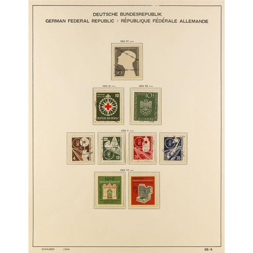 511 - GERMANY WEST 1949-60 COLLECTION of mint, never hinged or fine used incl. 1949 Parliament set used, 1... 