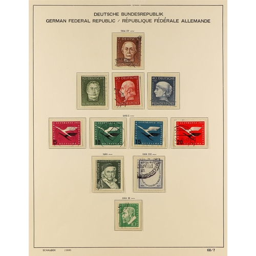 511 - GERMANY WEST 1949-60 COLLECTION of mint, never hinged or fine used incl. 1949 Parliament set used, 1... 