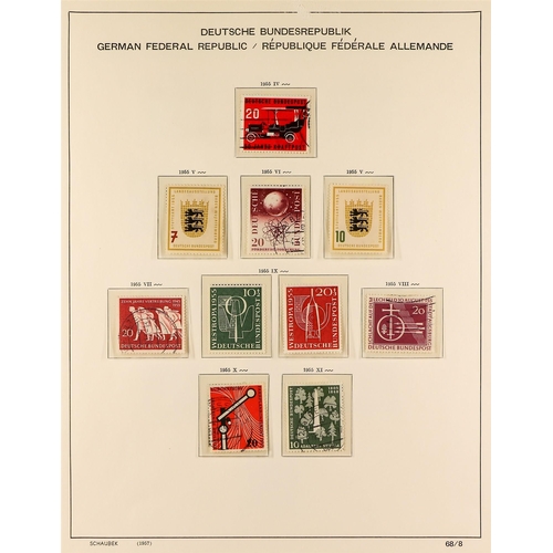 511 - GERMANY WEST 1949-60 COLLECTION of mint, never hinged or fine used incl. 1949 Parliament set used, 1... 