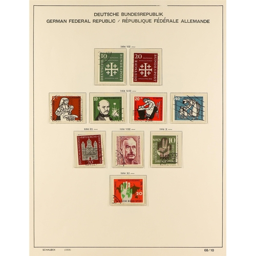 511 - GERMANY WEST 1949-60 COLLECTION of mint, never hinged or fine used incl. 1949 Parliament set used, 1... 