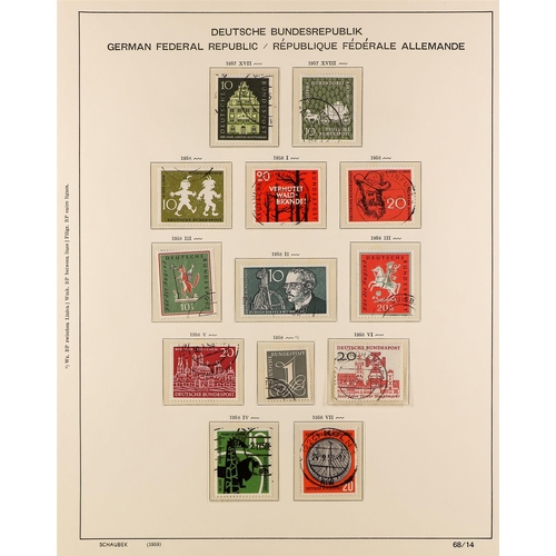 511 - GERMANY WEST 1949-60 COLLECTION of mint, never hinged or fine used incl. 1949 Parliament set used, 1... 