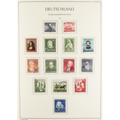 513 - GERMANY WEST 1949-80 a used collection in a Lighthouse hingeless album, incl. all early issues. (Qty... 