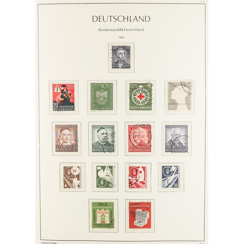 513 - GERMANY WEST 1949-80 a used collection in a Lighthouse hingeless album, incl. all early issues. (Qty... 