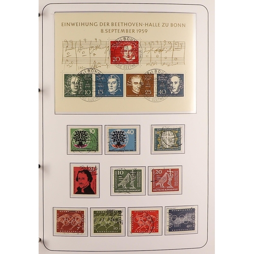 514 - GERMANY WEST 1949-99 FINE USED COLLECTION in two hingeless albums, virtually complete incl. 1949 30p... 