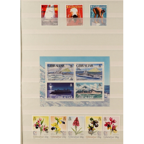 530 - GIBRALTAR 1991-99 NEVER HINGED MINT COLLECTION complete run incl. 1993-97 Warships m/s, 1993-95 Arch... 