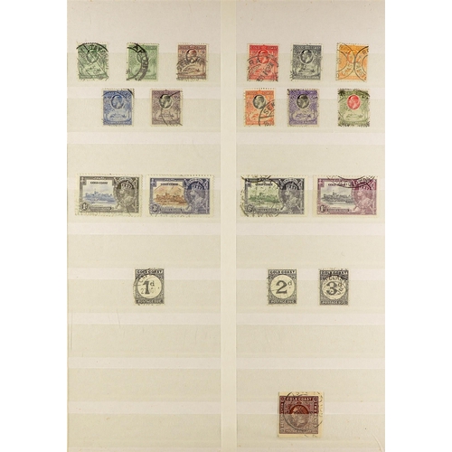 544 - GOLD COAST 1913-35 USED COLLECTION incl. 1913-21 range with shades, coloured paper variants, values ... 