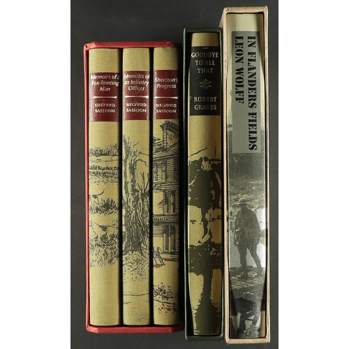 6 - FOLIO SOCIETY: SASSOON, GRAVES AND WOLFF, WWI. Small collection relating to the Great War. A set 3 b... 