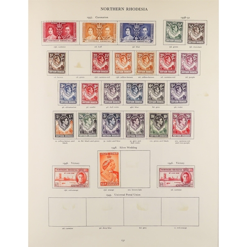 60 - COLLECTIONS & ACCUMULATIONS COMMONWEALTH KGVI CROWN ALBUM with a useful mint and used range, the Ade... 