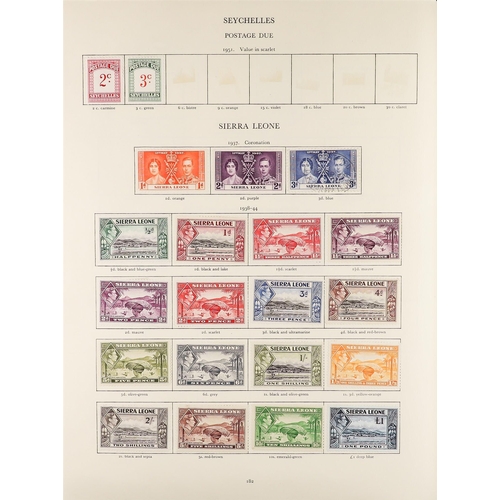 60 - COLLECTIONS & ACCUMULATIONS COMMONWEALTH KGVI CROWN ALBUM with a useful mint and used range, the Ade... 