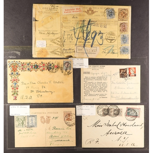 633 - ITALY 1835-1960's COVERS RANGE an American dealers stock (P.T.S.A. $3470+) incl. pre-stamp, few Colo... 