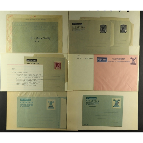 64 - COLLECTIONS & ACCUMULATIONS COMMONWEALTH KGVI AIR LETTERS COLLECTION a clean lot of unused and some ... 