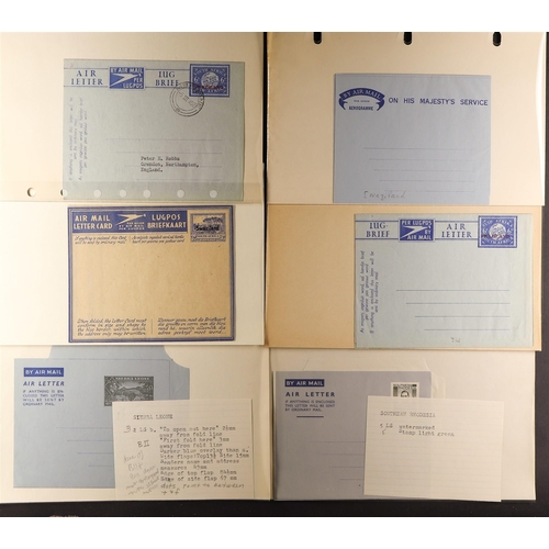 64 - COLLECTIONS & ACCUMULATIONS COMMONWEALTH KGVI AIR LETTERS COLLECTION a clean lot of unused and some ... 