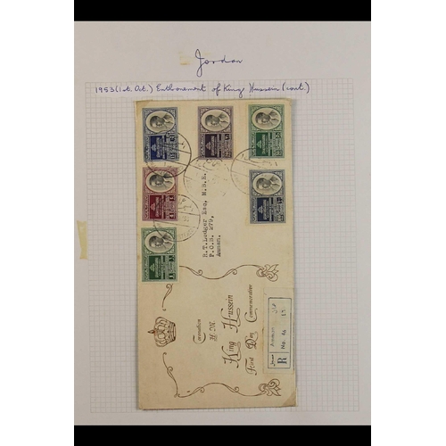 677 - JORDAN 1953-1959 USED COLLECTION incl. sets, a Coronation FDC, Air sets etc, S.T.C. SG £250+ (90+ st... 