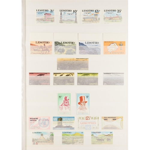 714 - LESOTHO 1966-84 never hinged mint collection in a stockbook, with sets and miniature sheets, some gu... 