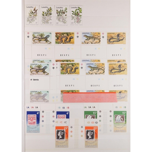 714 - LESOTHO 1966-84 never hinged mint collection in a stockbook, with sets and miniature sheets, some gu... 