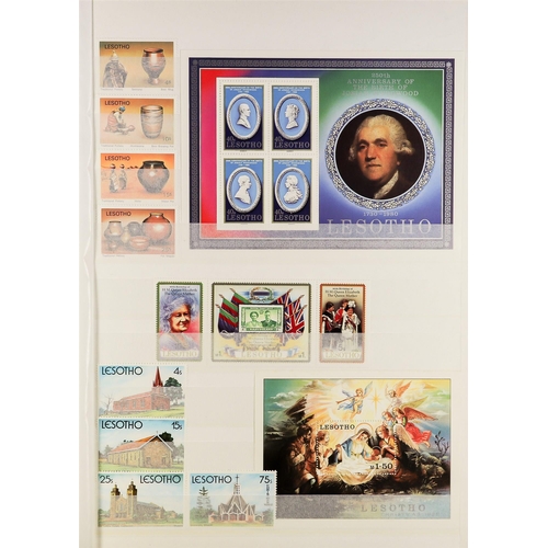 714 - LESOTHO 1966-84 never hinged mint collection in a stockbook, with sets and miniature sheets, some gu... 