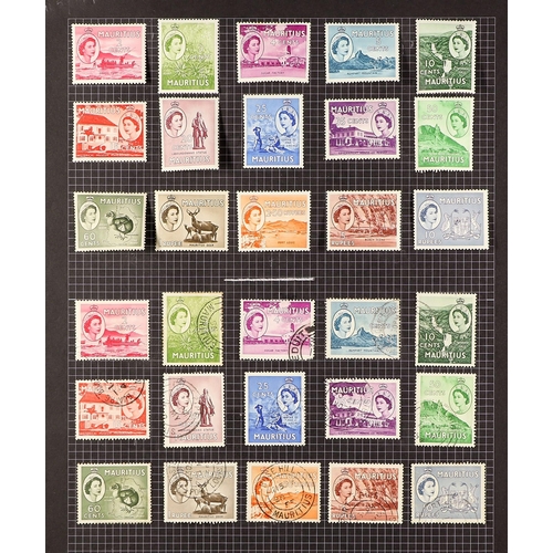 769 - MAURITIUS 1950-1978 DEFINITIVE ISSUES incl.1950 set mint, plus most vals to 5r & 10r used, 1953-58 s... 