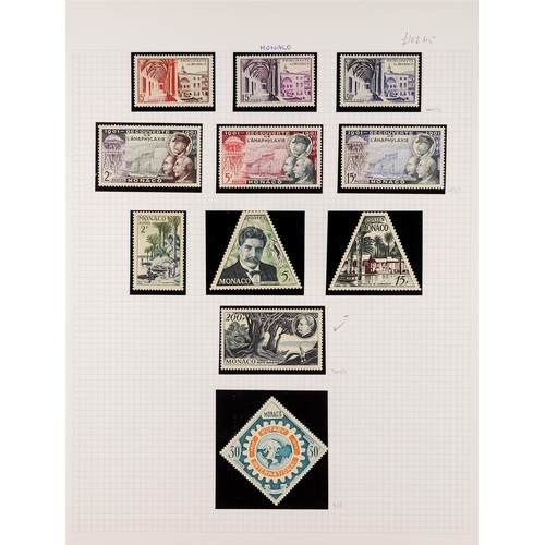 779 - MONACO 1890's-1990's a useful mint (much never hinged) and used collection in an album, better earli... 