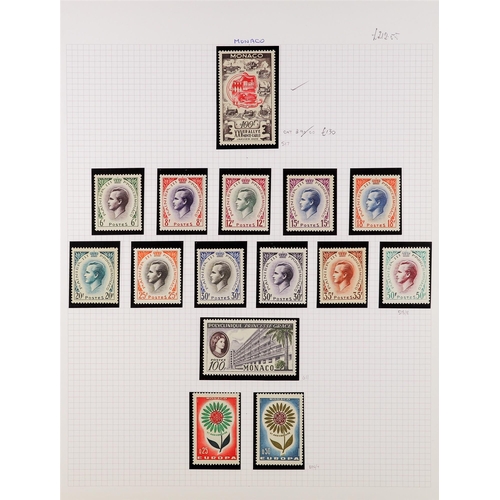 779 - MONACO 1890's-1990's a useful mint (much never hinged) and used collection in an album, better earli... 