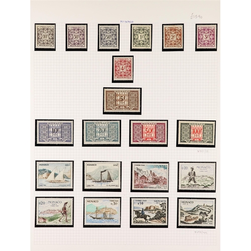 779 - MONACO 1890's-1990's a useful mint (much never hinged) and used collection in an album, better earli... 