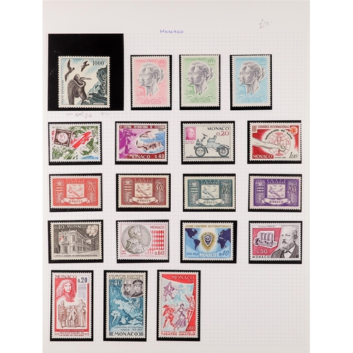 779 - MONACO 1890's-1990's a useful mint (much never hinged) and used collection in an album, better earli... 