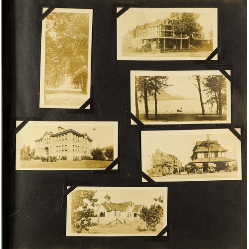 8 - A PHOTO TOUR OF CANADA 1930'S (?) a suede covered album depicting a native American and wigwams, con... 