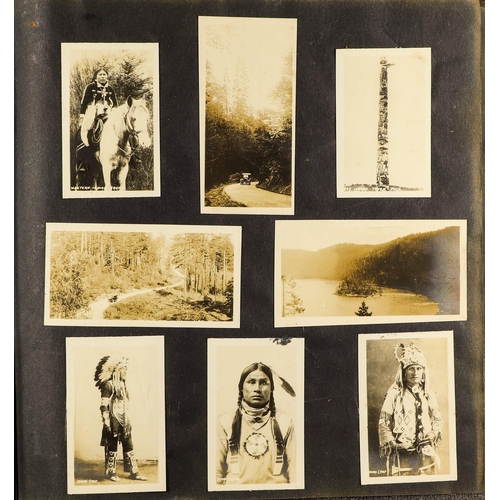 8 - A PHOTO TOUR OF CANADA 1930'S (?) a suede covered album depicting a native American and wigwams, con... 