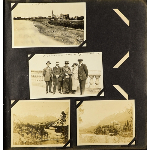 8 - A PHOTO TOUR OF CANADA 1930'S (?) a suede covered album depicting a native American and wigwams, con... 