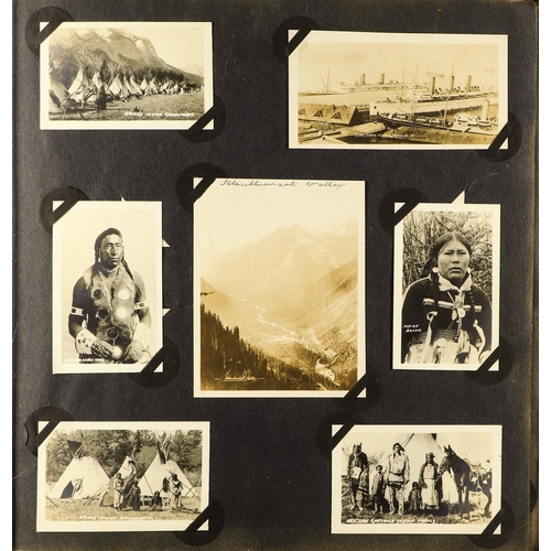 8 - A PHOTO TOUR OF CANADA 1930'S (?) a suede covered album depicting a native American and wigwams, con... 