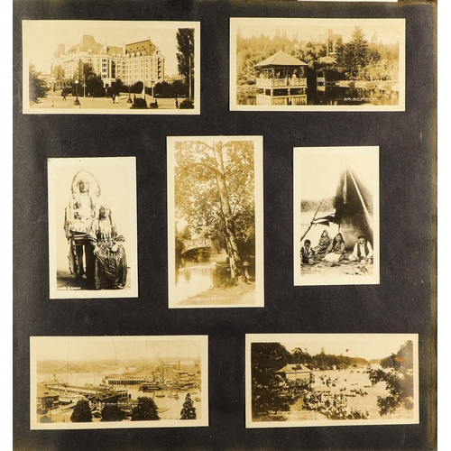 8 - A PHOTO TOUR OF CANADA 1930'S (?) a suede covered album depicting a native American and wigwams, con... 