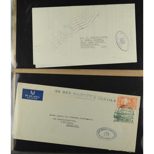 803 - NEW HEBRIDES ENGLISH 1953-69 covers collection, with commercial & philatelic covers, registered mail... 