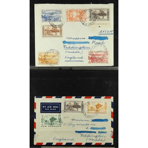 803 - NEW HEBRIDES ENGLISH 1953-69 covers collection, with commercial & philatelic covers, registered mail... 