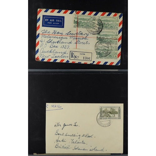 803 - NEW HEBRIDES ENGLISH 1953-69 covers collection, with commercial & philatelic covers, registered mail... 