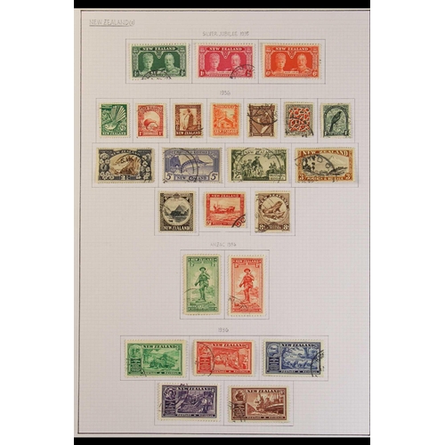 816 - NEW ZEALAND 1920-36 USED COLLECTION incl. 1920 Victory set, 1931-34 Air post complete, 1935 Jubilee ... 