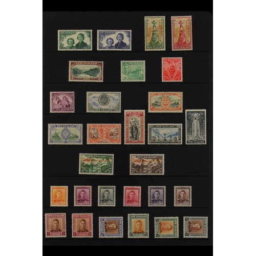 819 - NEW ZEALAND 1937-53 COMPLETE MINT COLLECTION. from Coronation to the 1953 surcharge, SG 599/713. S.T... 