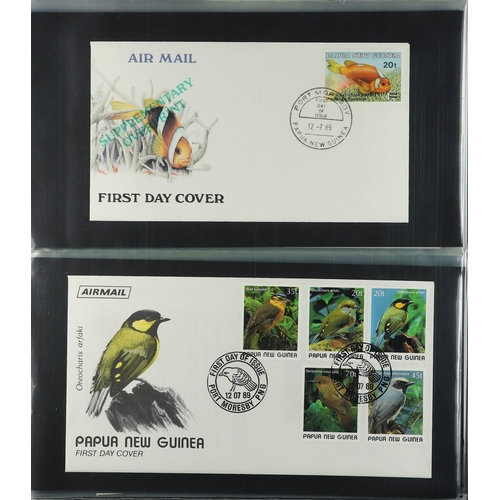 85 - COLLECTIONS & ACCUMULATIONS AUSTRALIA AND PACIFIC ISLANDS FIRST DAY COVERS 1970's-90's in three albu... 