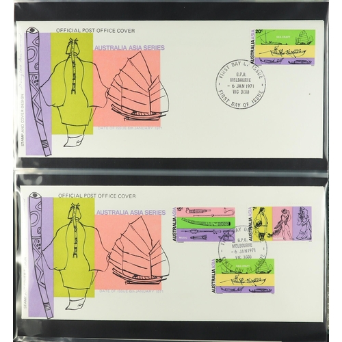 85 - COLLECTIONS & ACCUMULATIONS AUSTRALIA AND PACIFIC ISLANDS FIRST DAY COVERS 1970's-90's in three albu... 