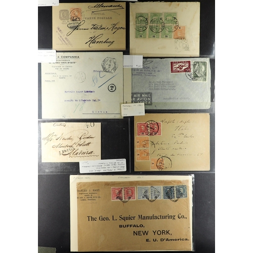 877 - PORTUGAL 1812-1940's COVERS RANGE an American dealers stock (P.T.S.A. $1550+) incl. 1812 Lisbon to M... 