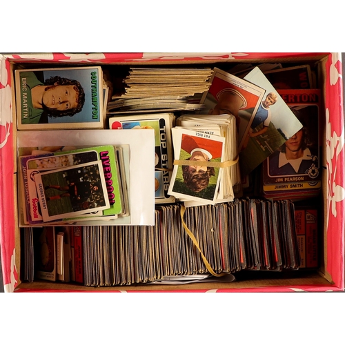 9 - FOOTBALL CARDS. A box with various cards from the 60s and 70s which are incomplete sets. Includes th... 