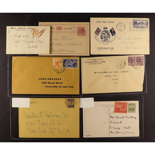 90 - COLLECTIONS & ACCUMULATIONS COMMONWEALTH COVERS an interesting range of QV to about 1950's in a smal... 