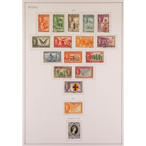 926 - SARAWAK 1946-53 COMPLETE USED COLLECTION incl. 1946 Centenary set, 1947 overprints set, 1948 Wedding... 