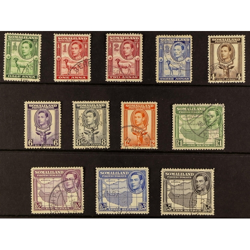 963 - SOMALILAND PROTECT 1938 Pictorial set, SG 93/104, cds used. Cat. £475. (12 stamps)