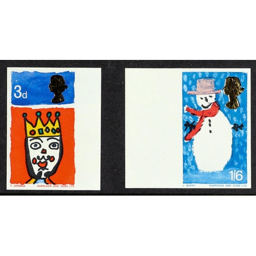 1022 - GB.ELIZABETH II 1966 IMPRIMATURS Christmas set IMPERFORATE IMPRIMATURS from the NPM archives (SG Spe... 