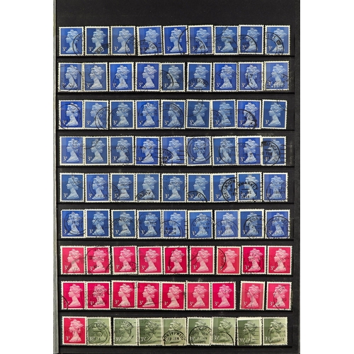 1027 - GB.ELIZABETH II 1971-96 MACHINS, LARGE VERY FINE USED COLLECTION INCLUDING REGIONALS A large stock b... 