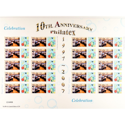 1057 - GB.ELIZABETH II PHILATEX SMILER SHEETS. Comprises of 'In the Post...' (Feb 2006), x2, 'Sunshine...' ... 